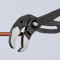 KNIPEX 87 01 400 Cobra® XL Rohr- und Wasserpumpenzange mit rutschhemmendem Kunststoff überzogen grau atramentiert 400 mm