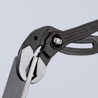 KNIPEX 87 01 400 Cobra® XL Rohr- und Wasserpumpenzange mit rutschhemmendem Kunststoff überzogen grau atramentiert 400 mm