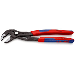 KNIPEX 87 02 250 SB Cobra® Hightech-Wasserpumpenzange mit schlanken Mehrkomponenten-Hüllen grau atramentiert 250 mm