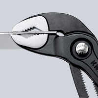 KNIPEX 87 02 250 SB Cobra® Hightech-Wasserpumpenzange mit schlanken Mehrkomponenten-Hüllen grau atramentiert 250 mm