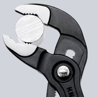 KNIPEX 87 02 250 SB Cobra® Hightech-Wasserpumpenzange mit schlanken Mehrkomponenten-Hüllen grau atramentiert 250 mm