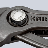 KNIPEX 87 02 250 SB Cobra® Hightech-Wasserpumpenzange mit schlanken Mehrkomponenten-Hüllen grau atramentiert 250 mm