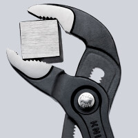KNIPEX 87 02 250 Cobra® Hightech-Wasserpumpenzange mit schlanken Mehrkomponenten-Hüllen grau atramentiert 250 mm