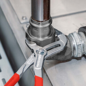 KNIPEX 87 03 250 Cobra® Hightech-Wasserpumpenzange mit rutschhemmendem Kunststoff überzogen verchromt 250 mm