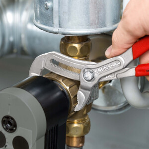 KNIPEX 87 03 250 Cobra® Hightech-Wasserpumpenzange mit rutschhemmendem Kunststoff überzogen verchromt 250 mm