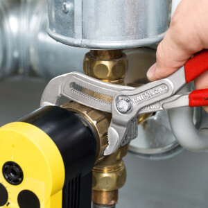 KNIPEX 87 03 250 Cobra® Hightech-Wasserpumpenzange mit rutschhemmendem Kunststoff überzogen verchromt 250 mm
