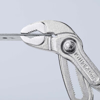 KNIPEX 87 03 250 Cobra® Hightech-Wasserpumpenzange mit rutschhemmendem Kunststoff überzogen verchromt 250 mm