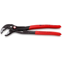 KNIPEX 87 21 250 Cobra® QuickSet Hightech-Wasserpumpenzange mit rutschhemmendem Kunststoff überzogen grau atramentiert 250 mm