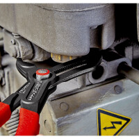 KNIPEX 87 21 300 Cobra® QuickSet Hightech-Wasserpumpenzange mit rutschhemmendem Kunststoff überzogen grau atramentiert 300 mm