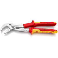 KNIPEX 87 26 250 SB Cobra® VDE Hightech-Wasserpumpenzange, isoliert isoliert mit Mehrkomponenten-Hüllen, VDE-geprüft verchromt 250 mm