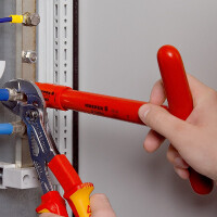 KNIPEX 87 26 250 SB Cobra® VDE Hightech-Wasserpumpenzange, isoliert isoliert mit Mehrkomponenten-Hüllen, VDE-geprüft verchromt 250 mm