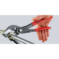 KNIPEX 87 41 250 SB Schraubzange mit rutschhemmendem Kunststoff überzogen grau atramentiert 250 mm