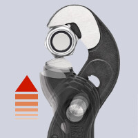 KNIPEX 87 41 250 SB Schraubzange mit rutschhemmendem Kunststoff überzogen grau atramentiert 250 mm
