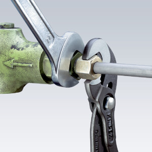 KNIPEX 87 41 250 Schraubzange mit rutschhemmendem Kunststoff überzogen grau atramentiert 250 mm
