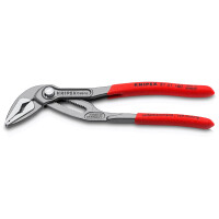 KNIPEX 87 51 180 SB Cobra® ES Wasserpumpenzange extra-schlank mit rutschhemmendem Kunststoff überzogen grau atramentiert 180 mm