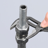 KNIPEX 87 51 180 SB Cobra® ES Wasserpumpenzange extra-schlank mit rutschhemmendem Kunststoff überzogen grau atramentiert 180 mm
