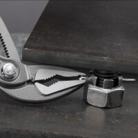 KNIPEX 87 51 180 SB Cobra® ES Wasserpumpenzange extra-schlank mit rutschhemmendem Kunststoff überzogen grau atramentiert 180 mm