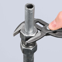 KNIPEX 87 51 180 Cobra® ES Wasserpumpenzange extra-schlank mit rutschhemmendem Kunststoff überzogen grau atramentiert 180 mm