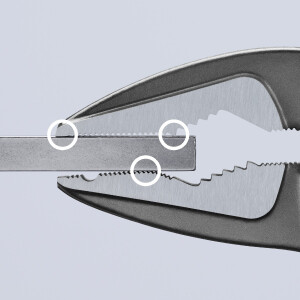 KNIPEX 87 51 250 SB Cobra® ES Wasserpumpenzange extra-schlank mit rutschhemmendem Kunststoff überzogen grau atramentiert 250 mm