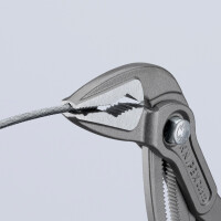 KNIPEX 87 51 250 SB Cobra® ES Wasserpumpenzange extra-schlank mit rutschhemmendem Kunststoff überzogen grau atramentiert 250 mm