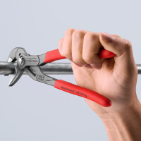 KNIPEX 87 51 250 SB Cobra® ES Wasserpumpenzange extra-schlank mit rutschhemmendem Kunststoff überzogen grau atramentiert 250 mm