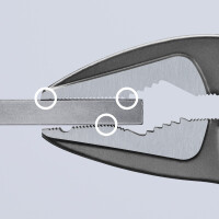 KNIPEX 87 51 250 SB Cobra® ES Wasserpumpenzange extra-schlank mit rutschhemmendem Kunststoff überzogen grau atramentiert 250 mm