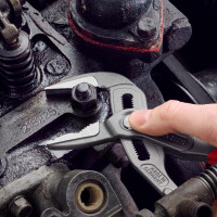 KNIPEX 87 51 250 Cobra® ES Wasserpumpenzange extra-schlank mit rutschhemmendem Kunststoff überzogen grau atramentiert 250 mm