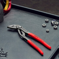 KNIPEX 87 51 250 Cobra® ES Wasserpumpenzange extra-schlank mit rutschhemmendem Kunststoff überzogen grau atramentiert 250 mm