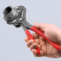 KNIPEX 87 51 250 Cobra® ES Wasserpumpenzange extra-schlank mit rutschhemmendem Kunststoff überzogen grau atramentiert 250 mm