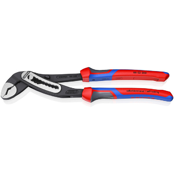 KNIPEX 88 02 300 Alligator® Wasserpumpenzange mit Comfort-Griffen schwarz atramentiert 300 mm
