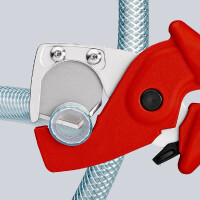 KNIPEX 90 20 185 SB PlastiCut® Schlauch- und Schutzrohrschneider aus zähem, glasfaserverstärktem Kunststoff 185 mm