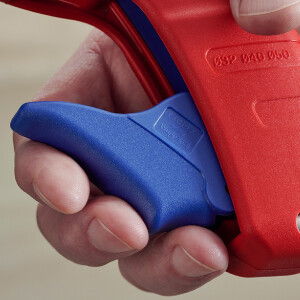 KNIPEX 90 23 01 BK DP50 Rohrschneider für dünnwandige Kunststoff-Abflussrohre 202 mm