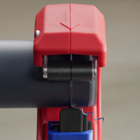 KNIPEX 90 23 01 BK DP50 Rohrschneider für dünnwandige Kunststoff-Abflussrohre 202 mm