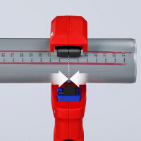 KNIPEX 90 23 01 BK DP50 Rohrschneider für dünnwandige Kunststoff-Abflussrohre 202 mm