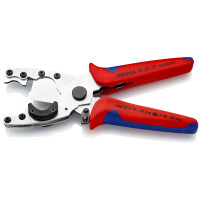 KNIPEX 90 25 20 SB Rohrschneider für Verbund- und Schutzrohre mit Mehrkomponenten-Hüllen verchromt 210 mm