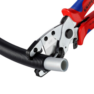 KNIPEX 90 25 20 Rohrschneider für Verbund- und Schutzrohre mit Mehrkomponenten-Hüllen verchromt 210 mm