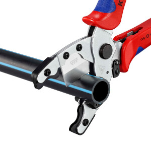 KNIPEX 90 25 20 Rohrschneider für Verbund- und Schutzrohre mit Mehrkomponenten-Hüllen verchromt 210 mm
