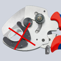 KNIPEX 90 25 40 Rohrschneider für Verbund- und Kunststoffrohre mit Mehrkomponenten-Hüllen verchromt 210 mm