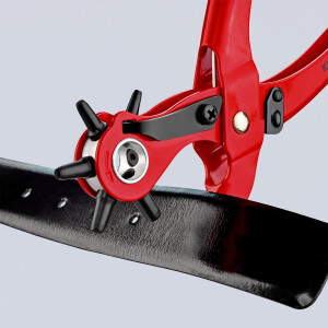 KNIPEX 90 70 220 SB Revolverlochzange rot pulverbeschichtet 220 mm