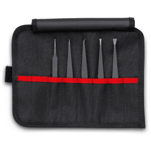 KNIPEX 92 00 05 ESD Kunststoffpinzetten-Set ESD 5-teilig...
