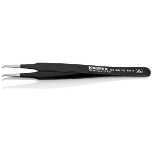 KNIPEX 92 08 78 ESD SMD-Präzisionspinzette Glatt 118 mm