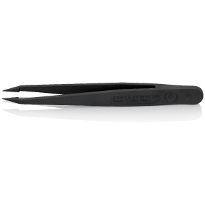 KNIPEX 92 09 02 ESD Kunststoffpinzette ESD Glatt 115 mm