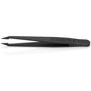 KNIPEX 92 09 02 ESD Kunststoffpinzette ESD Glatt 115 mm