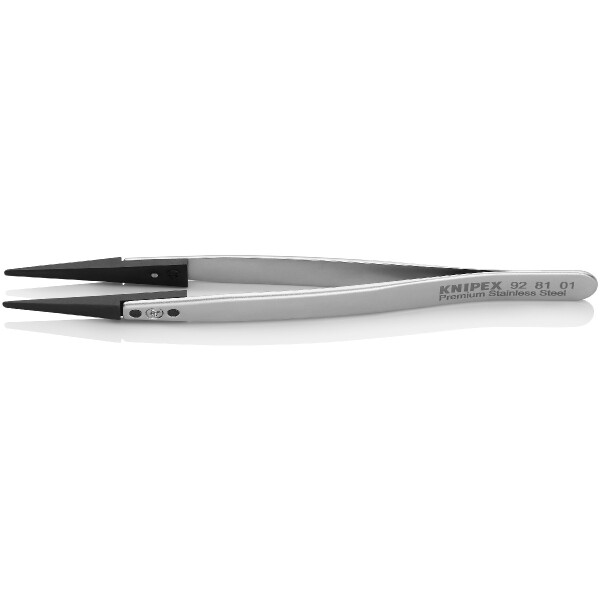 KNIPEX 92 81 01 Pinzette mit Wechselspitzen ESD Glatt 130 mm