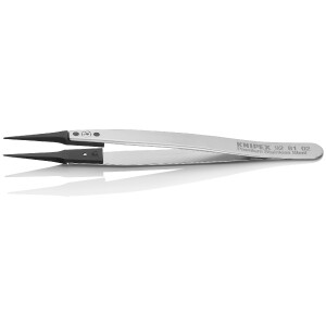 KNIPEX 92 81 02 Pinzette mit Wechselspitzen ESD Glatt 130 mm