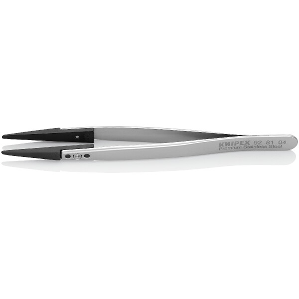KNIPEX 92 81 04 Pinzette mit Wechselspitzen ESD Glatt 130 mm