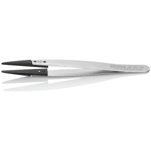 KNIPEX 92 81 04 Pinzette mit Wechselspitzen ESD Glatt 130 mm