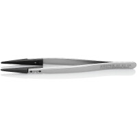 KNIPEX 92 81 04 Pinzette mit Wechselspitzen ESD Glatt 130 mm