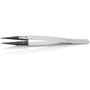 KNIPEX 92 81 05 Pinzette mit Wechselspitzen ESD Glatt 130 mm