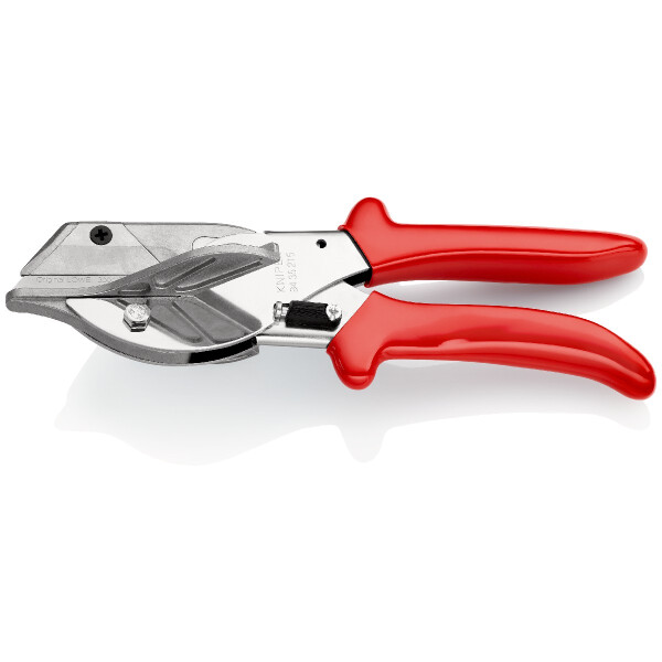 KNIPEX 94 35 215 EAN Gehrungsschere für Kunststoff- und Gummiprofile mit Kunststoff-Hüllen verchromt 215 mm